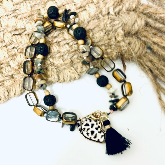 Artisan Western Dalmatian Cowgirl Bracelet - Picture 2 of 5